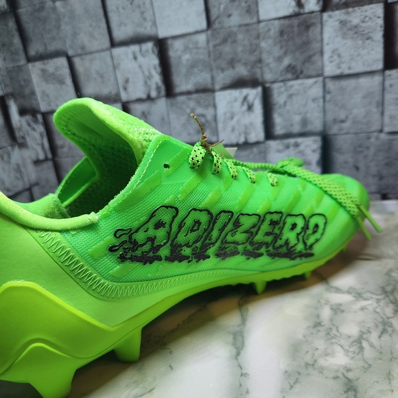 Adidas Adizero Cleats Team Solar Green Silver Size 10. - Picture 7 of 11
